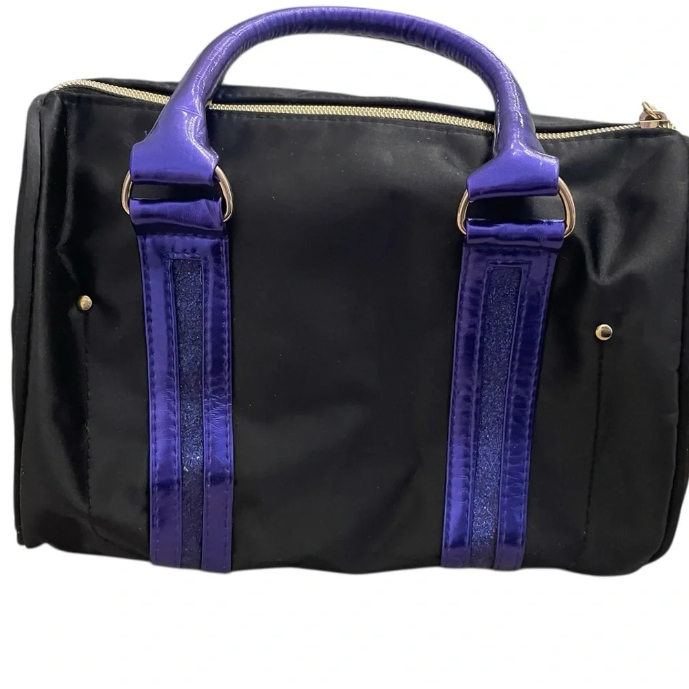Victoria's Secret Black Satchel with Purple Accents - Picture 10 of 13
